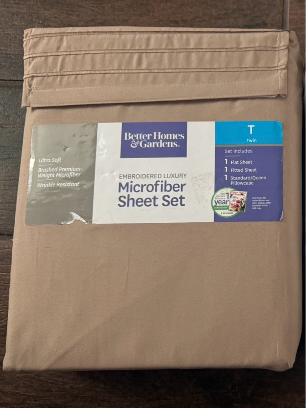 Better Homes & Gardens Luxury Microfiber 3- piece Twin Bed Sheet Set